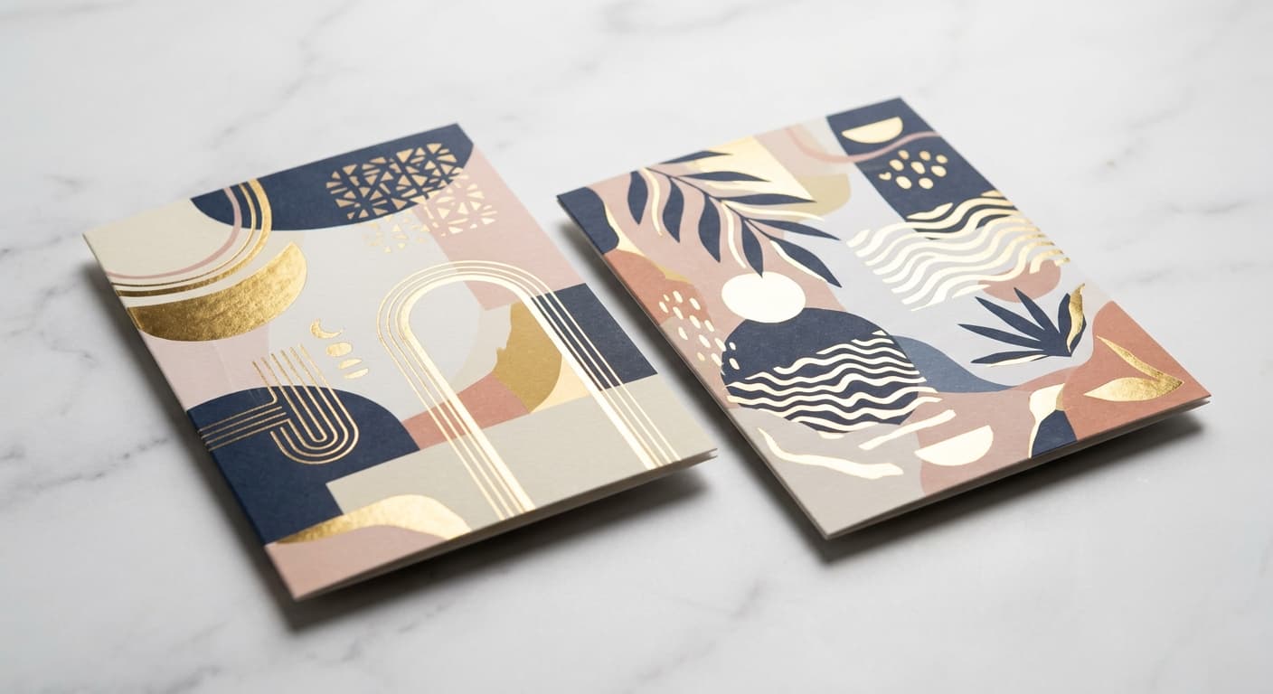 Flat Foil Greeting Card Printing