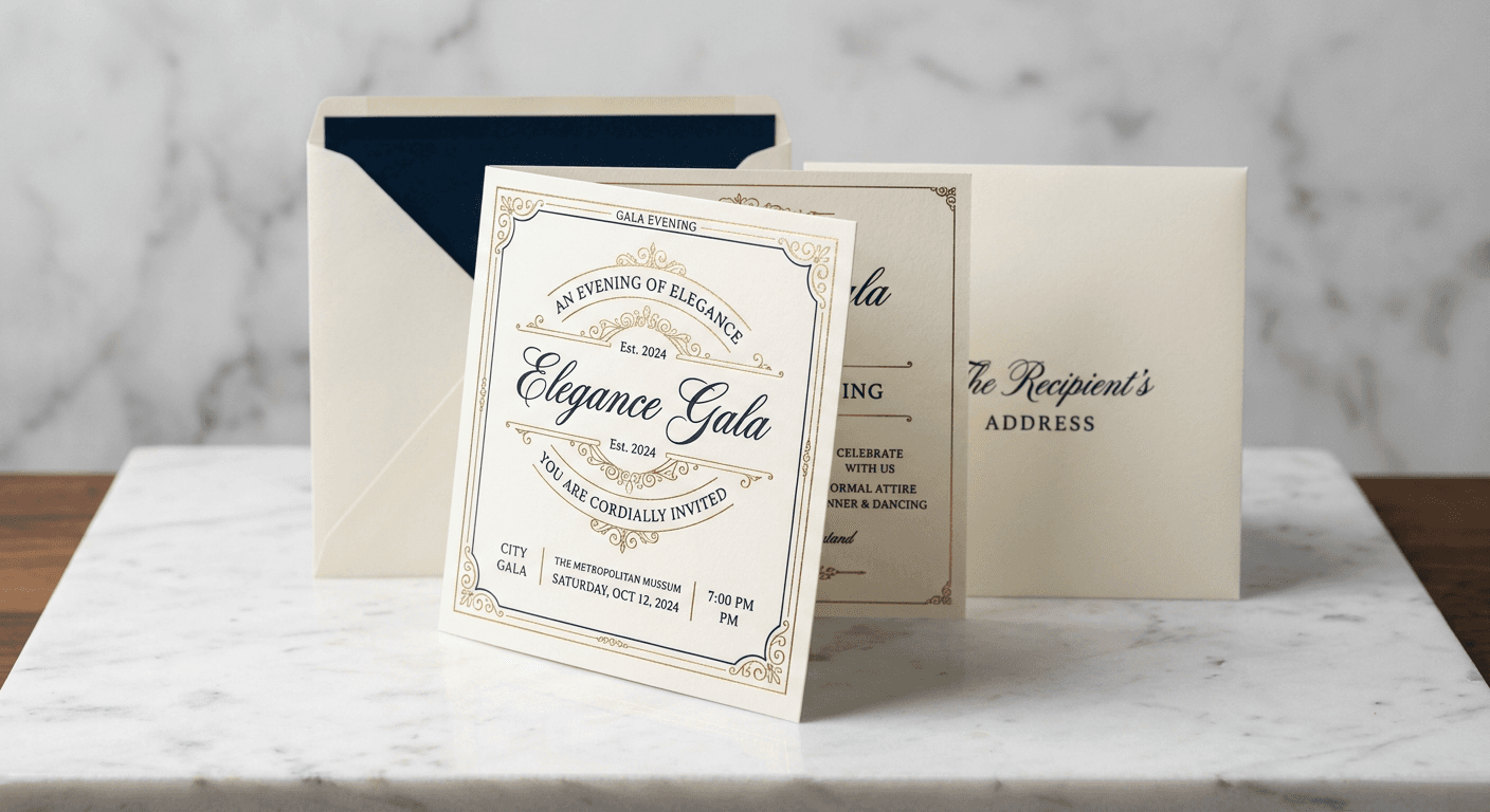 Invitations - Folded 5.25x10.25"